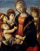 The Virgin and Child with Two Angels and the Young St John the Baptist, BOTTICELLI, Sandro
